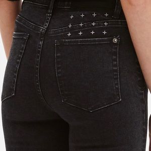 Ksubi Hi N Wasted black distressed jeans